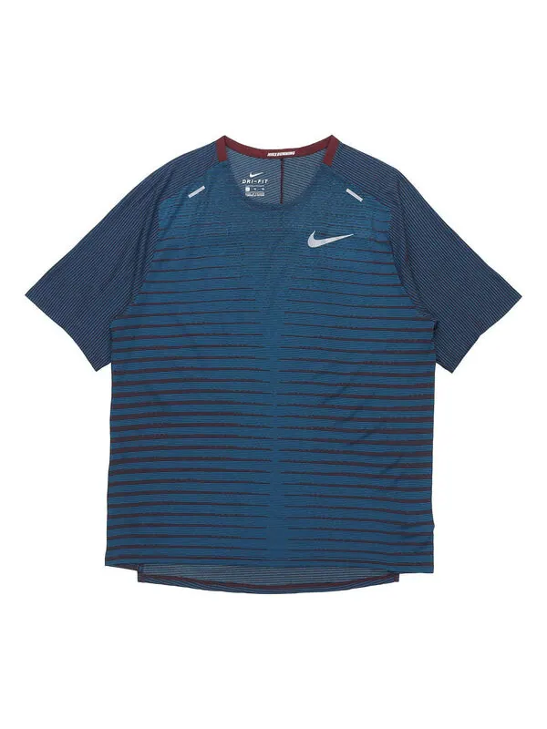 Футболка techknit future fast running round neck short sleeve 'brownred dark green black' Nike — изображение 1 из 4