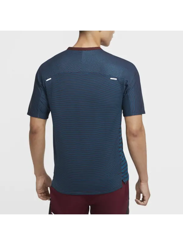 Футболка techknit future fast running round neck short sleeve 'brownred dark green black' Nike — изображение 4 из 4