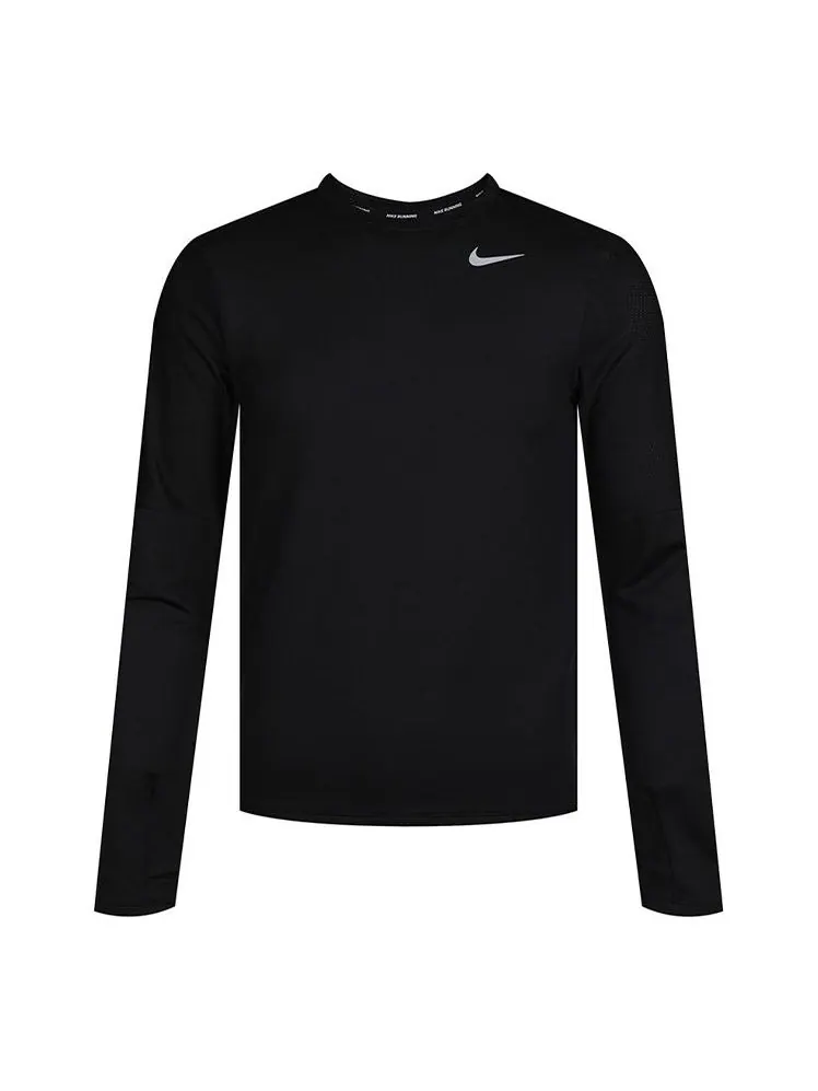 Мужская спортивная футболка Nike Dri-FIT для бега и тренировок, с круглым вырезом — изображение 1 из 5, черный