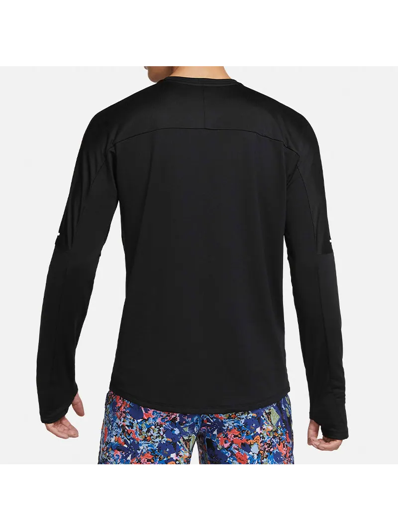 Мужская спортивная футболка Nike Dri-FIT для бега и тренировок, с круглым вырезом — изображение 5 из 5, черный