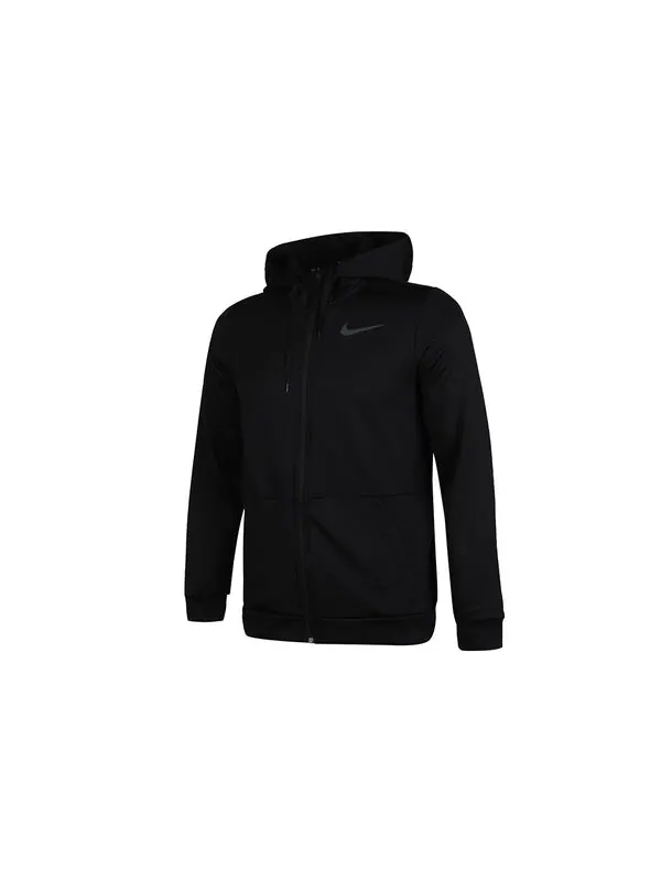 Куртка Nike Therma Full-length zipper Cardigan Training Hooded Jacket Black — изображение 3 из 4, черный