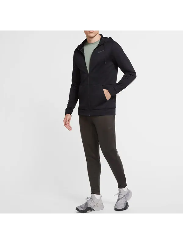Куртка Nike Therma Full-length zipper Cardigan Training Hooded Jacket Black — изображение 4 из 4, черный