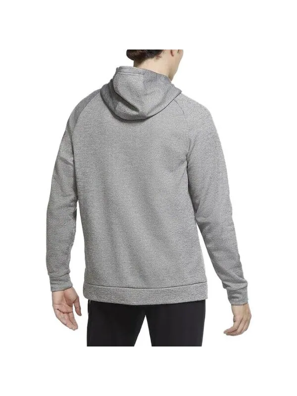 Толстовка Nike Therma Pullover Swoosh Training Hoodie 'Dark Grey Heather' — изображение 2 из 4, темный серый/черный
