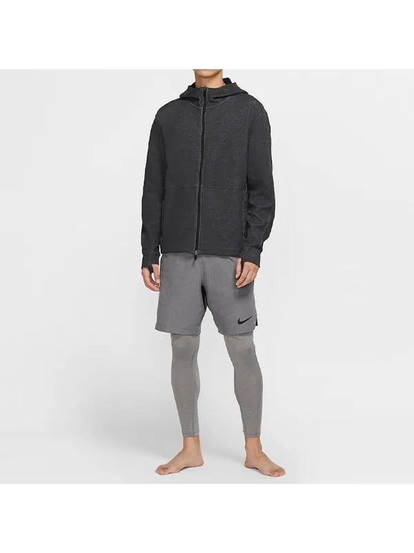 Куртка Nike Yoga Full Cardigan Training Hooded Jacket Men's Black — изображение 4 из 4, черный
