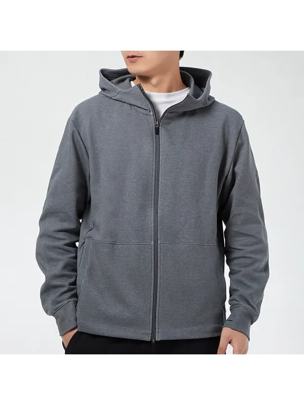 Куртка Nike Yoga Full-length zipper Cardigan hooded Sports Jacket Gray — изображение 2 из 4, серый