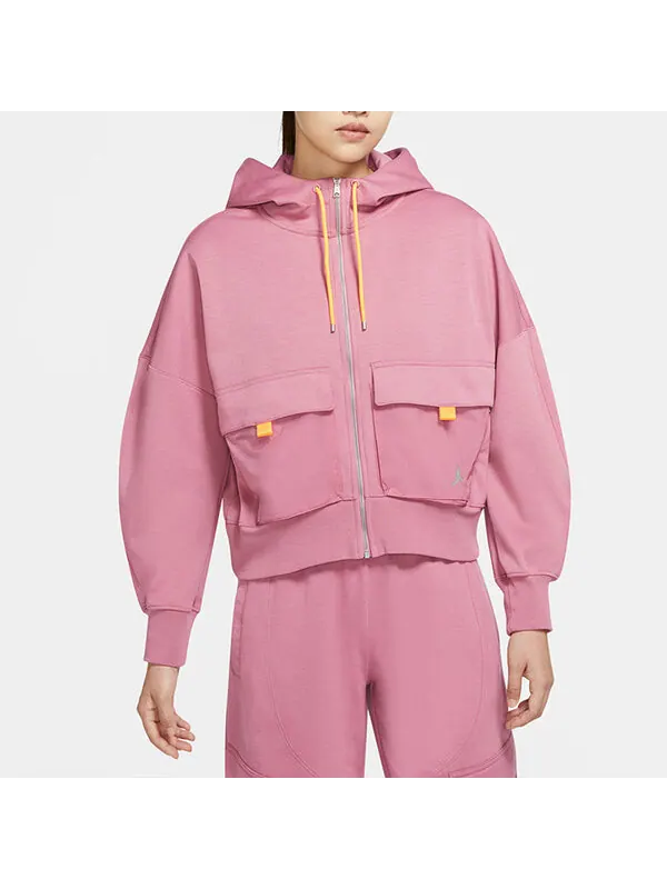 Толстовка Air Jordan Full-Length Zipper Cardigan 'Red' — изображение 3 из 3, светлый красный