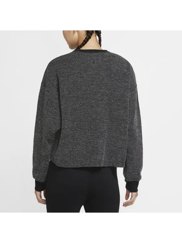 Свитер as yoga stmt cln cover up round-neck swea black Nike — изображение 4 из 4, черный