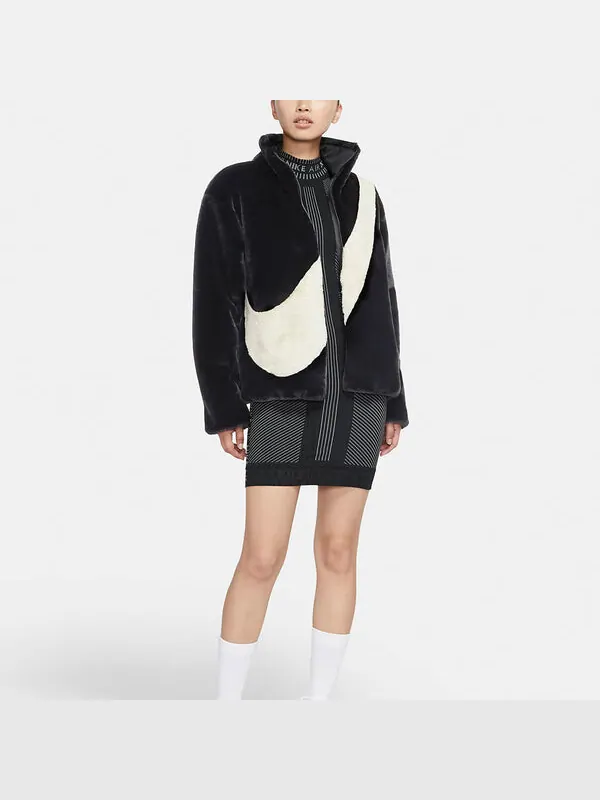 Куртка Nike Sportswear Swoosh Large Logo Stay Warm Lamb's — изображение 3 из 4, черный