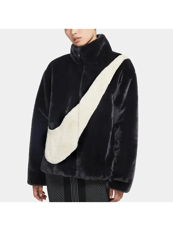 Куртка Nike Sportswear Swoosh Large Logo Stay Warm Lamb's — изображение 4 из 4, черный