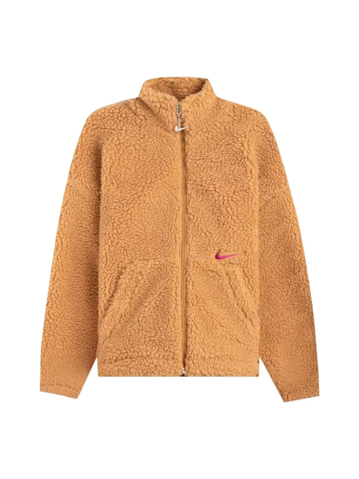 (WMNS) Куртка Nike Sportswear Swoosh Sherpa — изображение 1 из 1, коричневый