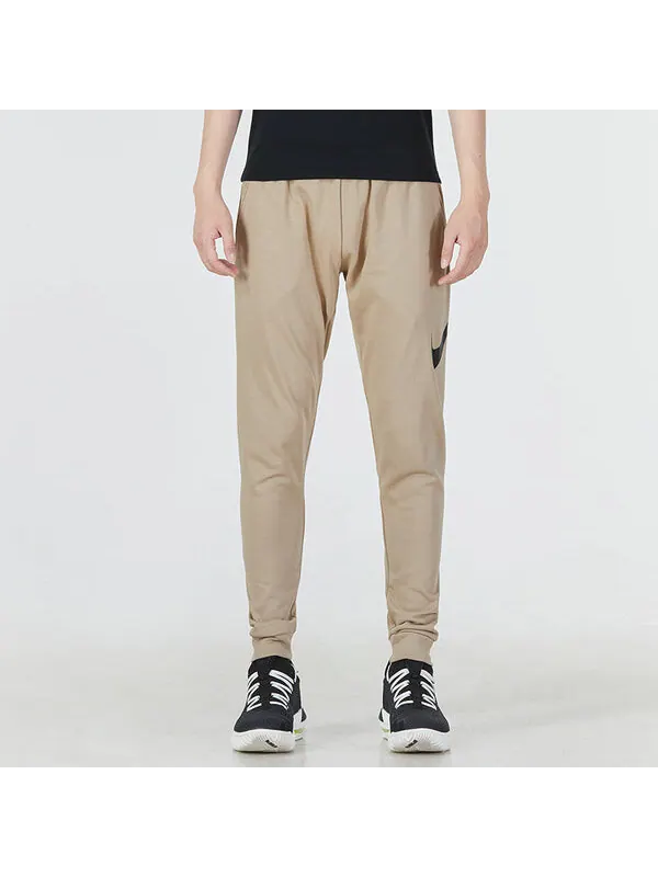 Брюки men's solid color logo casual knit sports pants/trousers/joggers khaki Nike — изображение 4 из 4, мульти