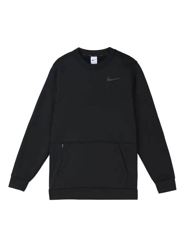 Толстовка Nike Therma Training Sport Round Collar Velvet Jacket Long Sleeve Men's Black — изображение 1 из 4, черный