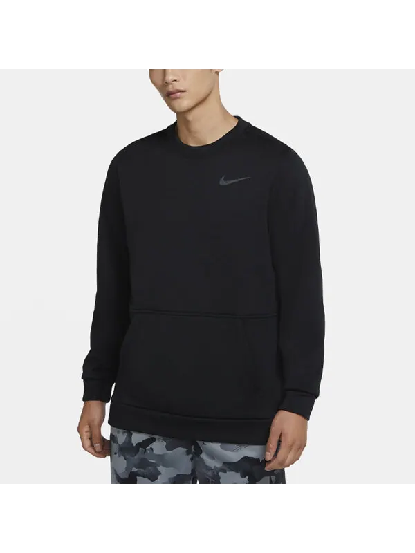 Толстовка Nike Therma Training Sport Round Collar Velvet Jacket Long Sleeve Men's Black — изображение 3 из 4, черный