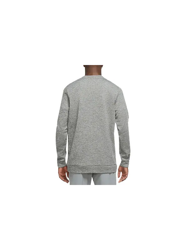 Толстовка Nike Therma Training Sport Round Collar Velvet Jacket Long Sleeve Men's Grey — изображение 2 из 4, серый