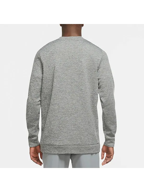 Толстовка Nike Therma Training Sport Round Collar Velvet Jacket Long Sleeve Men's Grey — изображение 4 из 4, серый