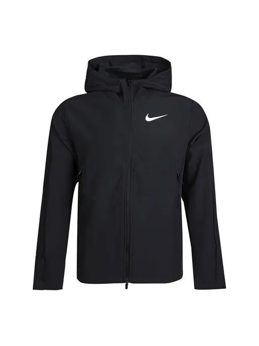 Куртка logo woven casual training hooded jacket black Nike — изображение 1 из 4, черный