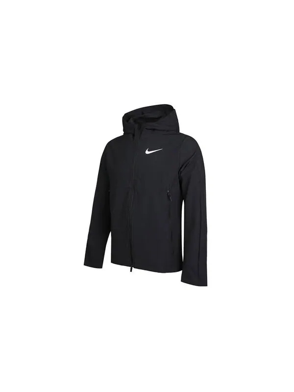 Куртка logo woven casual training hooded jacket black Nike — изображение 3 из 4, черный