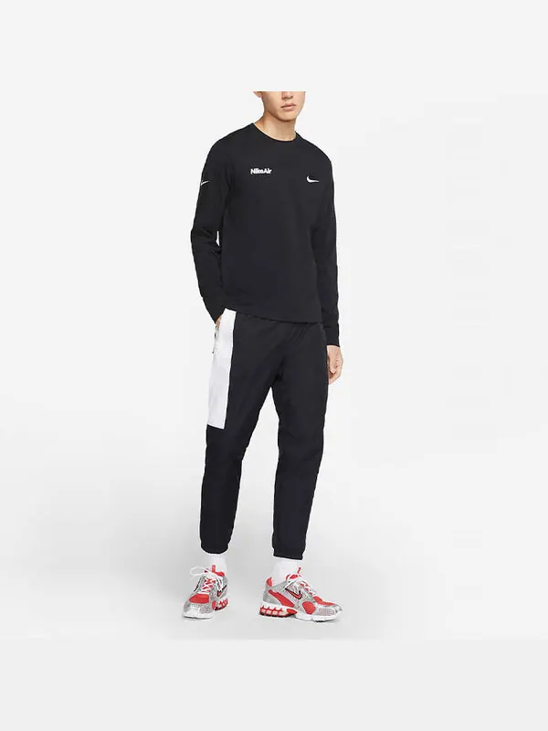 Футболка Nike Casual Sports Round Neck Logo Long Sleeves Black — изображение 3 из 4, черный