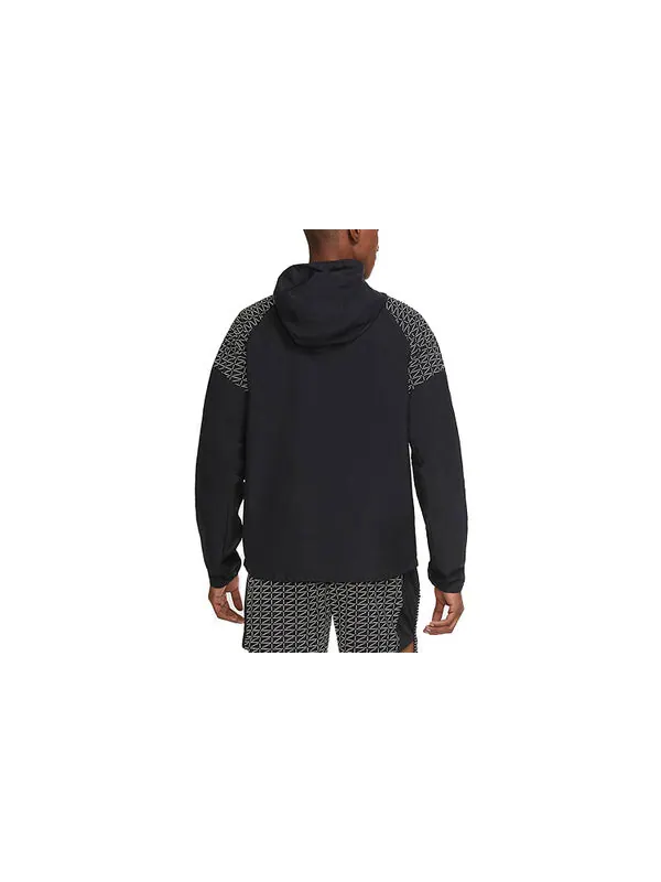 Куртка run division flash logo reflective printing hooded running jacket black Nike — изображение 2 из 3, черный