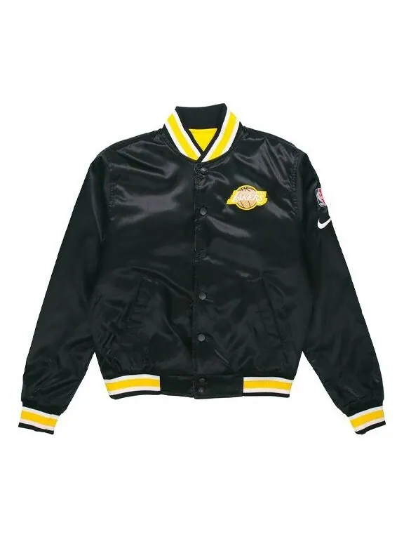 Куртка nba los angeles lakers city edition двусторонняя куртка Nike — изображение 1 из 4, черный