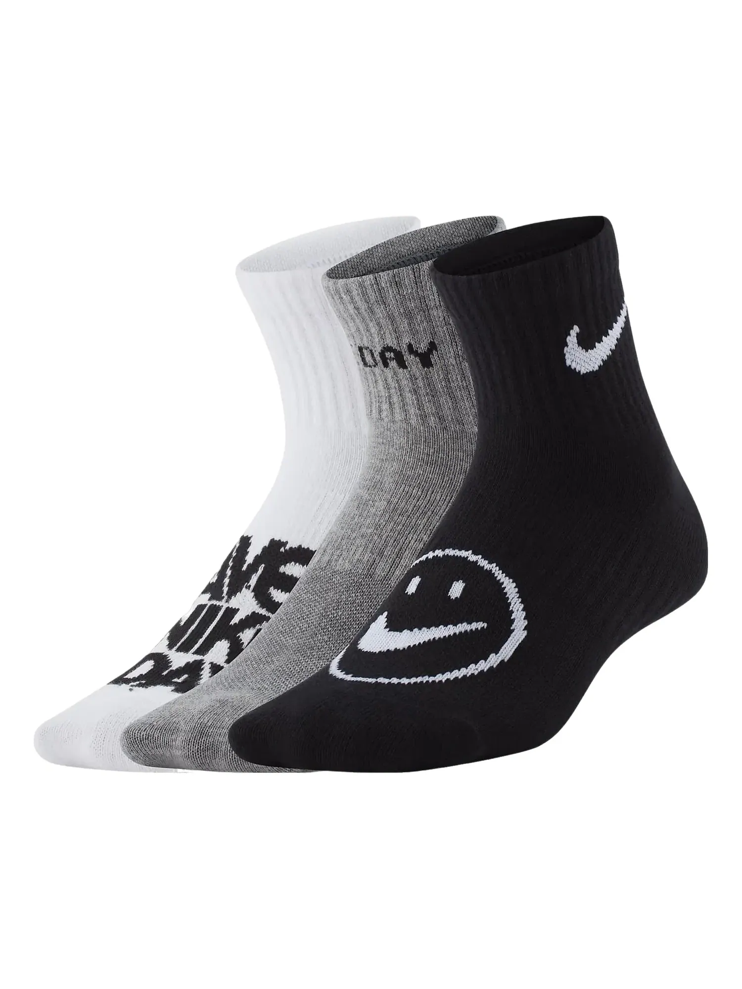 Легкие носки Nike, цвет «Черный, белый, серый», CU8129-902 — изображение 1 из 3