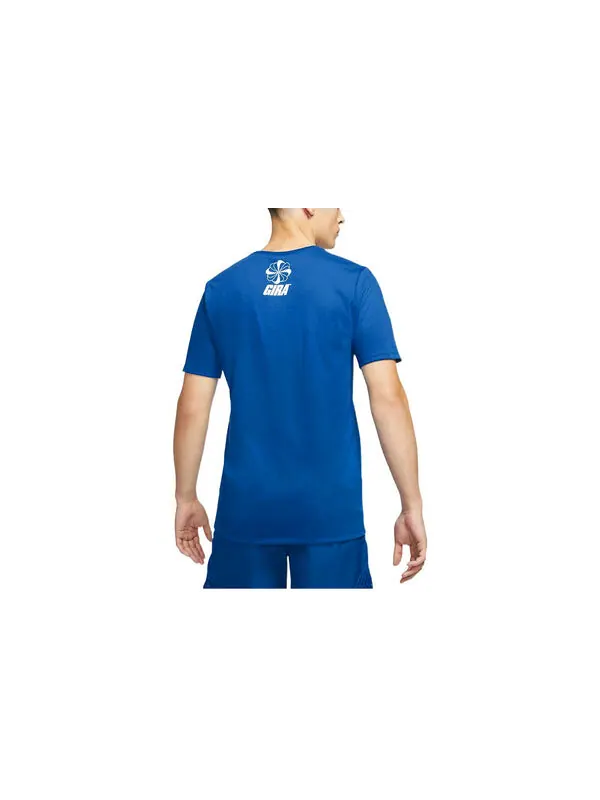 Футболка Men's Nike x Gyakusou Crossover Alphabet Printing Round Neck Sports Short Sleeve Blue — изображение 2 из 3, мульти