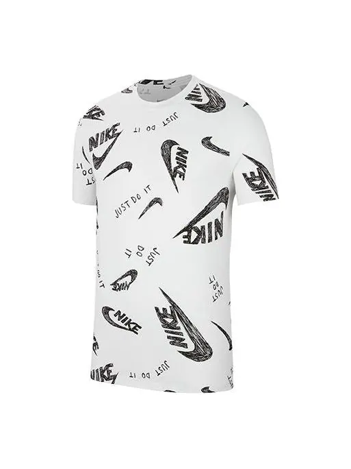 Футболка sportswear full logo short sleeve 'white' Nike — изображение 1 из 2, белый