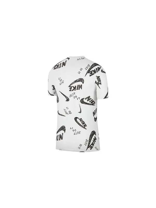 Футболка sportswear full logo short sleeve 'white' Nike — изображение 2 из 2, белый