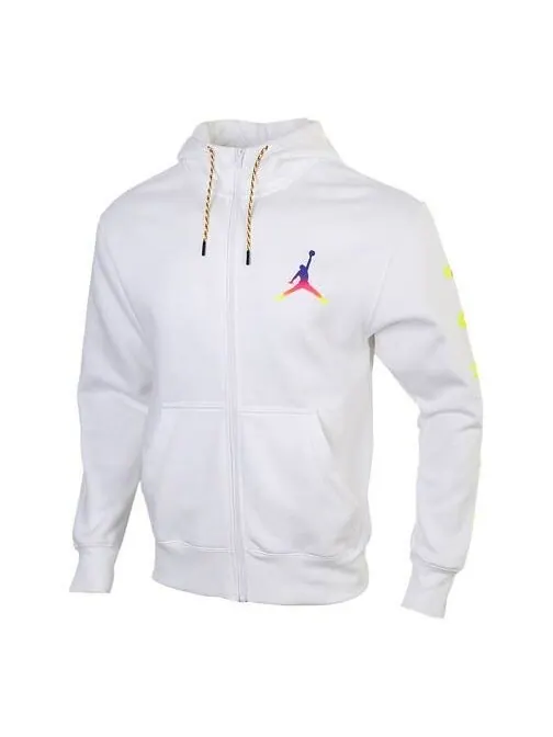Толстовка Air Jordan Sports Fleece Lined Hooded Jacket Men's White — изображение 1 из 4, белый