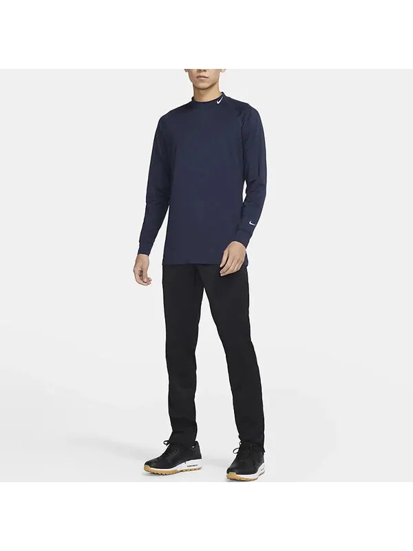 Футболка Nike SS22 Dri-FIT Uv Vapor Golf Sports Stand Collar Long Sleeves Obsidian Color — изображение 3 из 3, мульти