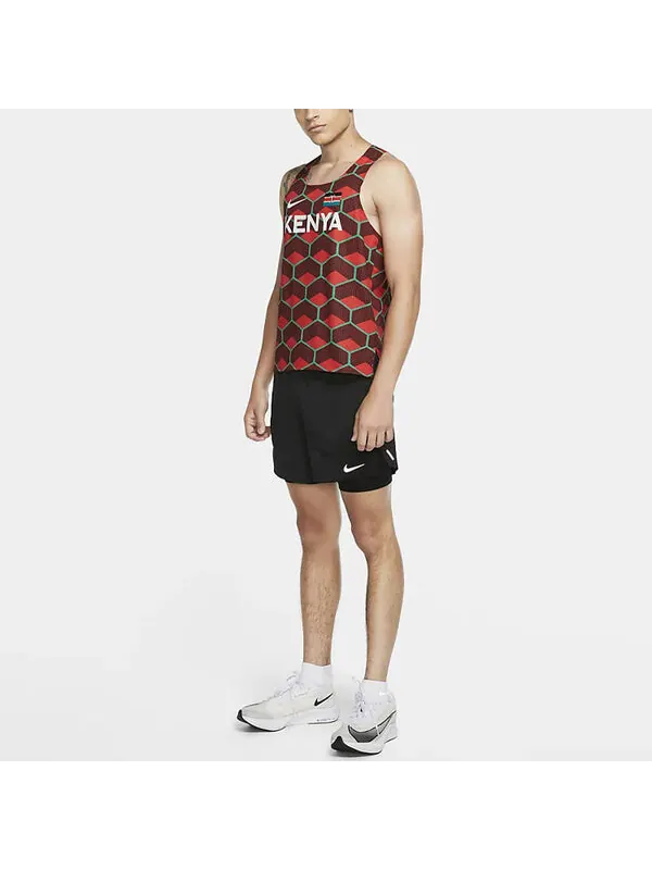 Майка Nike AeroSwift Team Kenya Training Running Sports Vest Red — изображение 3 из 3, мульти