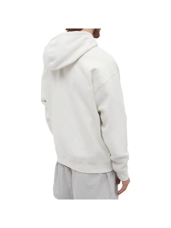 Толстовка Nike Solo Swoosh Men's Fleece Hoodie 'White' — изображение 3 из 4, белый