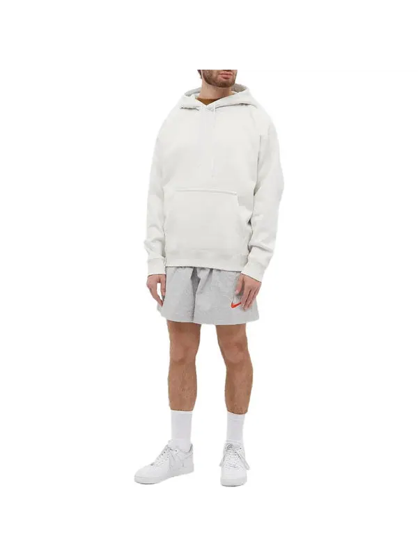 Толстовка Nike Solo Swoosh Men's Fleece Hoodie 'White' — изображение 4 из 4, белый