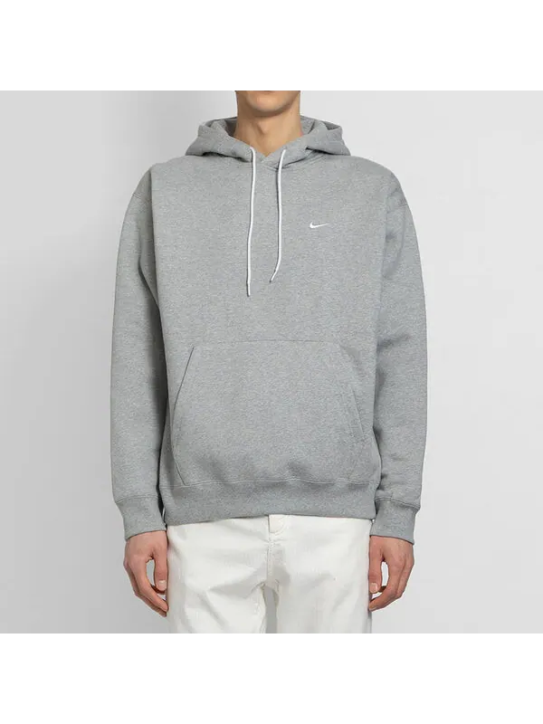 Толстовка Men's Nike Small Logo Loose Long Sleeves Pullover Hooded Sports Gray — изображение 3 из 4, мульти