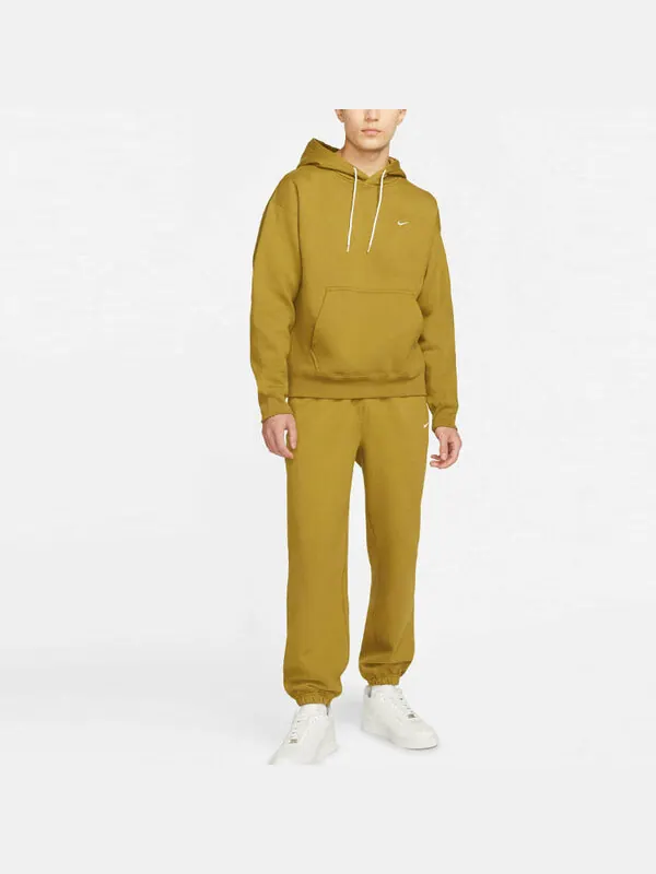 Толстовка Men's Nike Small Logo Embroidered Solid Color Pullover Long Sleeves Hooded Sports Yellow — изображение 2 из 4