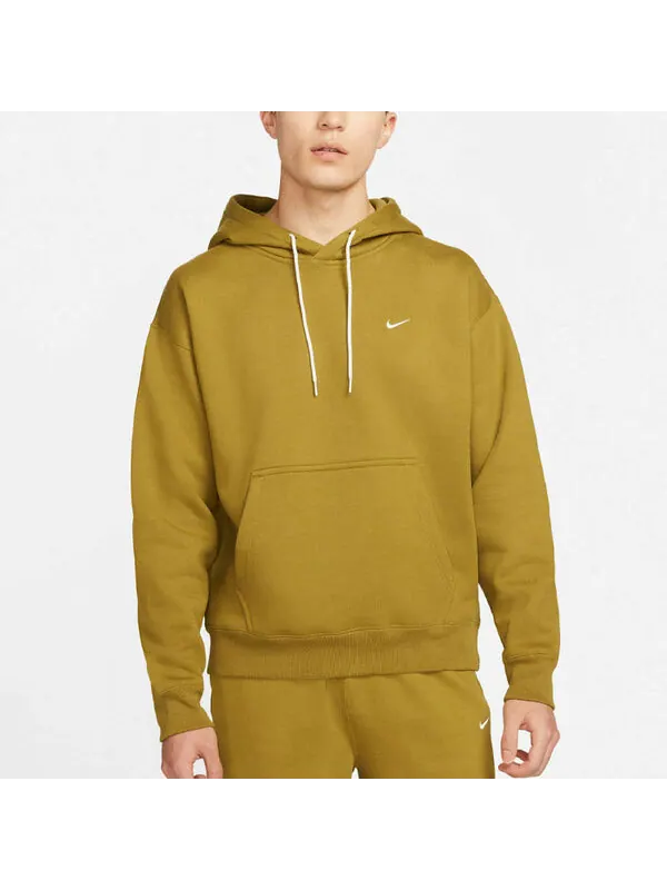 Толстовка Men's Nike Small Logo Embroidered Solid Color Pullover Long Sleeves Hooded Sports Yellow — изображение 3 из 4