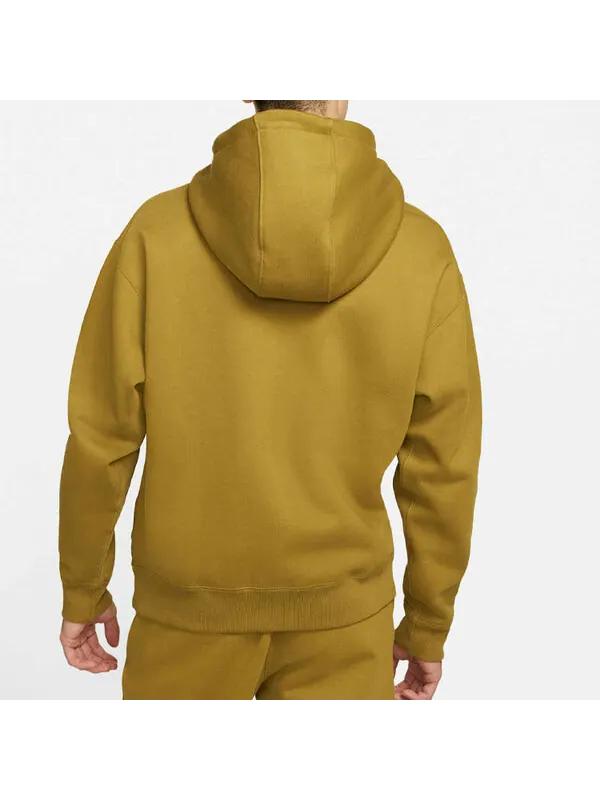 Толстовка Men's Nike Small Logo Embroidered Solid Color Pullover Long Sleeves Hooded Sports Yellow — изображение 4 из 4