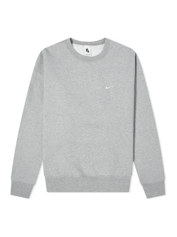 Толстовка Men's Nike Solid Color Embroidered Logo Round Neck Long Sleeves Dark Grey — изображение 1 из 4, мульти