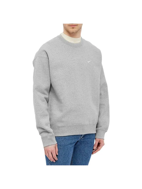 Толстовка Men's Nike Solid Color Embroidered Logo Round Neck Long Sleeves Dark Grey — изображение 4 из 4, мульти