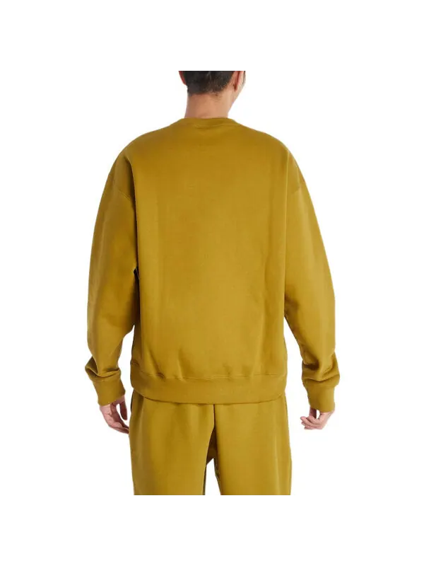 Толстовка Nike Solo Swoosh Fleece Solid Color Logo Embroidered Long Sleeves Mustard Yellow — изображение 4 из 4, мульти