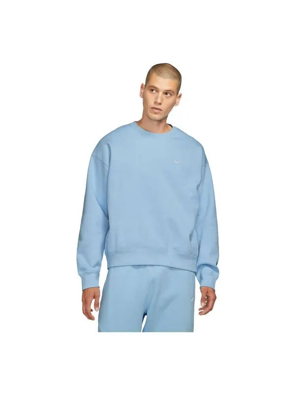 Свитера nrg solo swoosh флисовая толстовка crew Nike — изображение 1 из 4, синий/белый