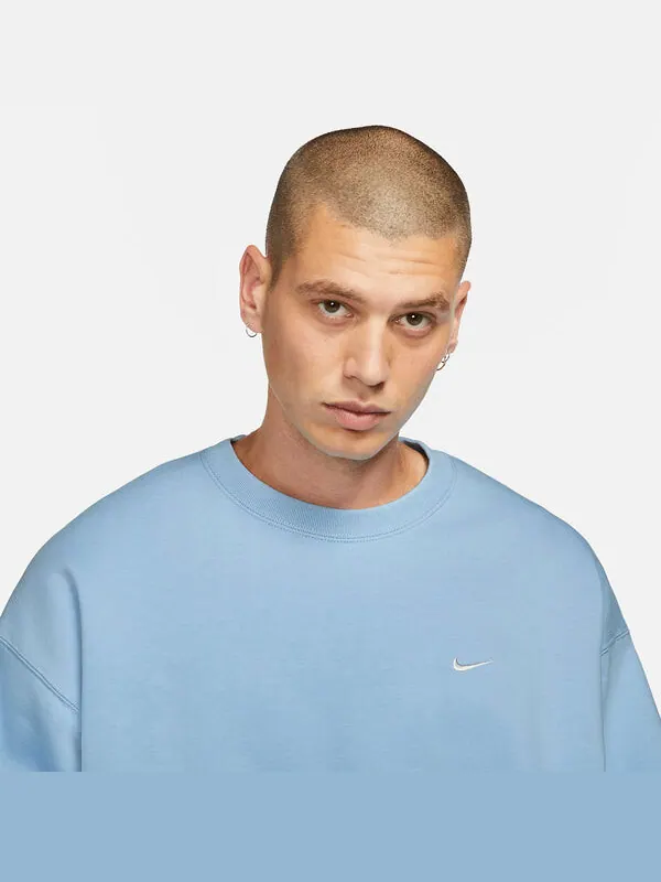 Свитера nrg solo swoosh флисовая толстовка crew Nike — изображение 3 из 4, синий/белый