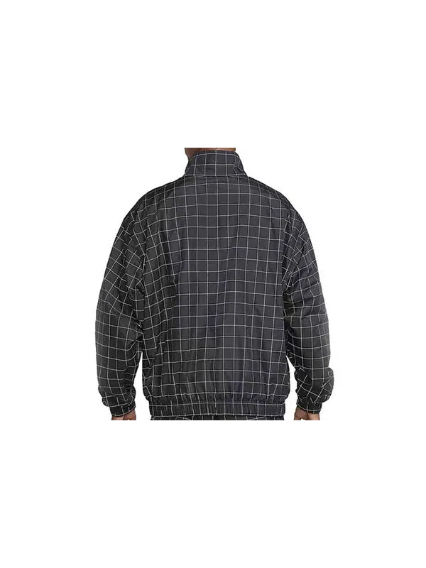 Куртка Men's Nike Zipper Plaid Jacket Black — изображение 2 из 2, черный