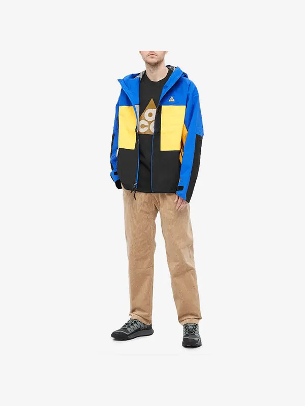 Куртка acg gore-tex windproof casual sports hooded jacket blue Nike — изображение 2 из 4, синий