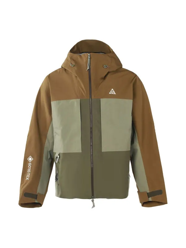 Куртка Men's Nike ACG Loose Zipper Hooded Colorblock Long Sleeves Jacket Autumn Light Brown — изображение 1 из 4, коричневый