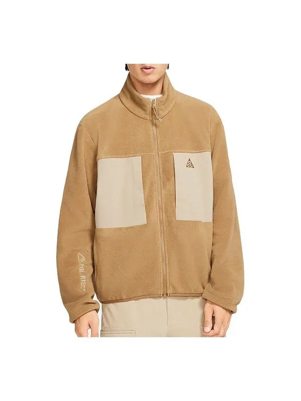 Куртка Nike ACG Polartec Wolf Tree Fleece Zipper Cardigan Stay Warm Jacket Brown — изображение 1 из 4, коричневый