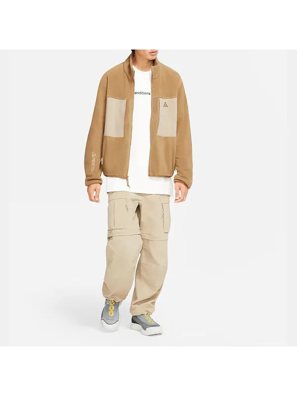 Куртка Nike ACG Polartec Wolf Tree Fleece Zipper Cardigan Stay Warm Jacket Brown — изображение 3 из 4, коричневый