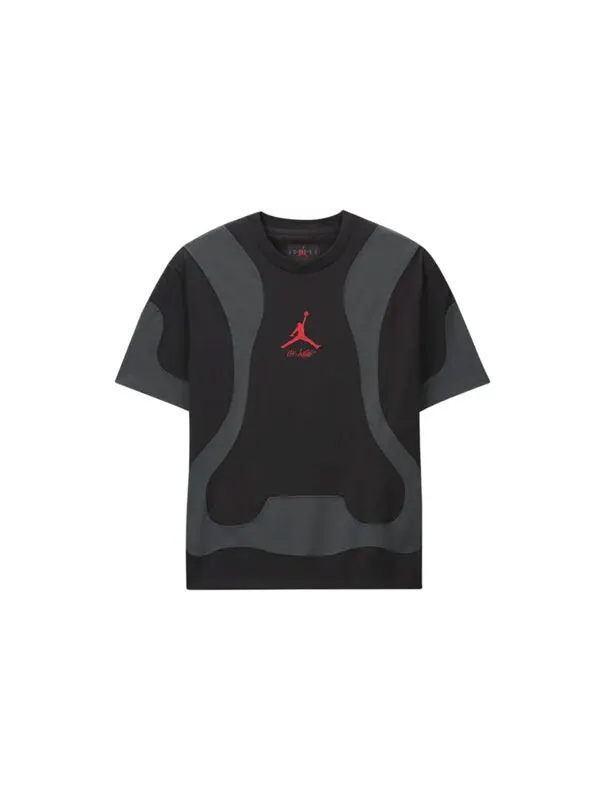 Футболка Air Jordan x OFF-WHITE Crossover Back Large Logo Short Sleeve Asia Edition Black — изображение 2 из 4, черный