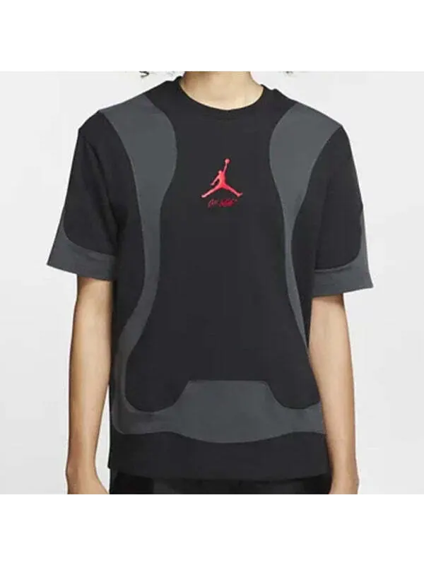 Футболка Air Jordan x OFF-WHITE Crossover Back Large Logo Short Sleeve Asia Edition Black — изображение 3 из 4, черный