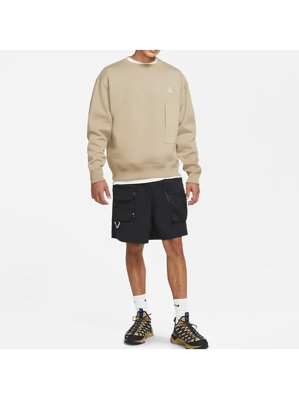 Толстовка Nike ACG Solid Color Casual Sports Round Neck Khaki — изображение 3 из 3, хаки